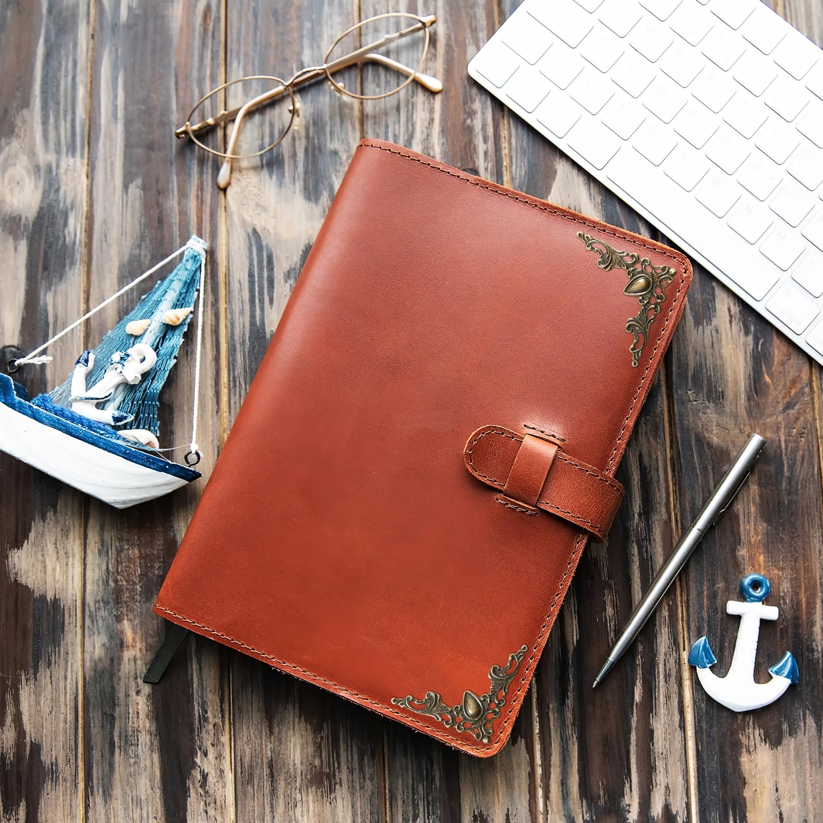 WINOMO 24Pcs Metal Book Corner Protector Scrapbook Album Corner Decor Cover Decoration (Bronze)