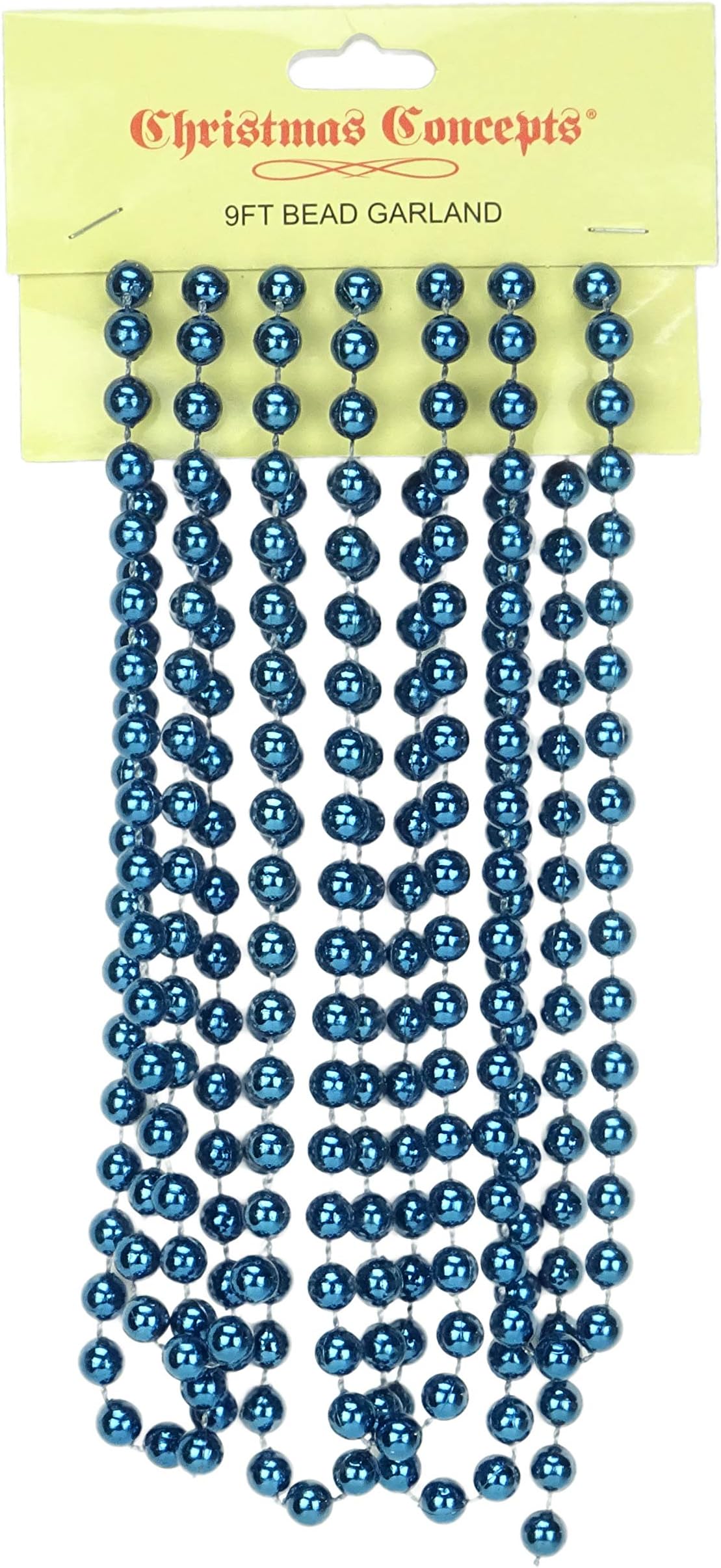 Christmas Concepts® 9ft Christmas Bead Chain - Christmas Bead Garlands - Christmas Decorations (Midnight Blue)