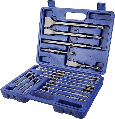 WORKPRO 17-Piece SDS Plus Drill Bit Chisel Set Rotary Hammer Concrete Masonry
