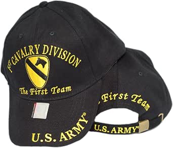 MWS The First Team 1st Cavalry Division Embroidered Cap - Officially Licensed Military Hat, Black - View #4
