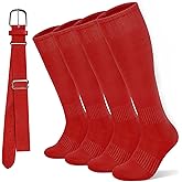 YSense Knee High Baseball Socks for Youth, Softball Soccer Calf Tube Socks & Belt Combo Set for Boys Girls Women Men Sports