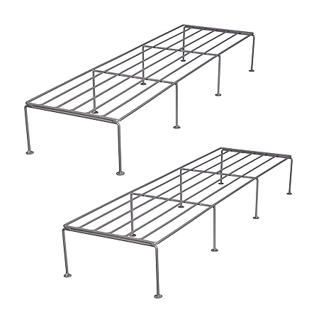 D&V ENGINEERING - Creative in innovation Metal Pot Stand, Flower Plant Stand for Balcony, White, 74 cm Wide - Set of 2