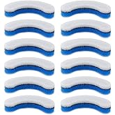 PetStandard Replacement Premium Water Filter for NPET WF050 Transparent Water Fountain. Arc-Shaped, Washable Pet Fountain filters with Triple Filtration System, Pack of 12