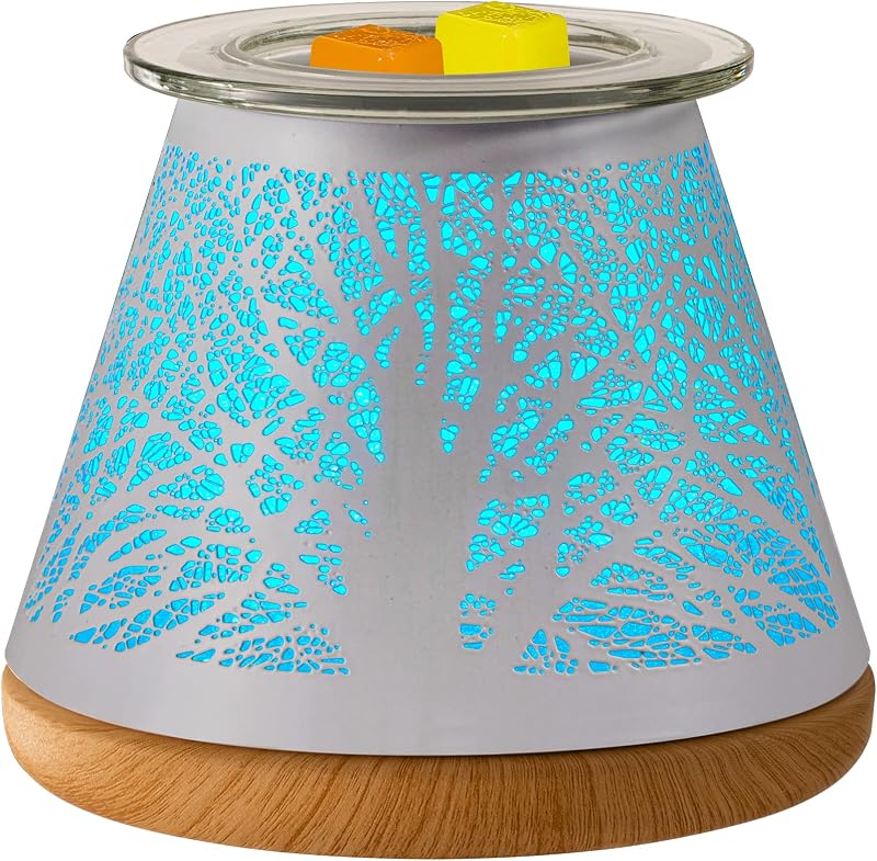 HIEODPRO Wax Melt Warmer with 7 Color Changing LED Light