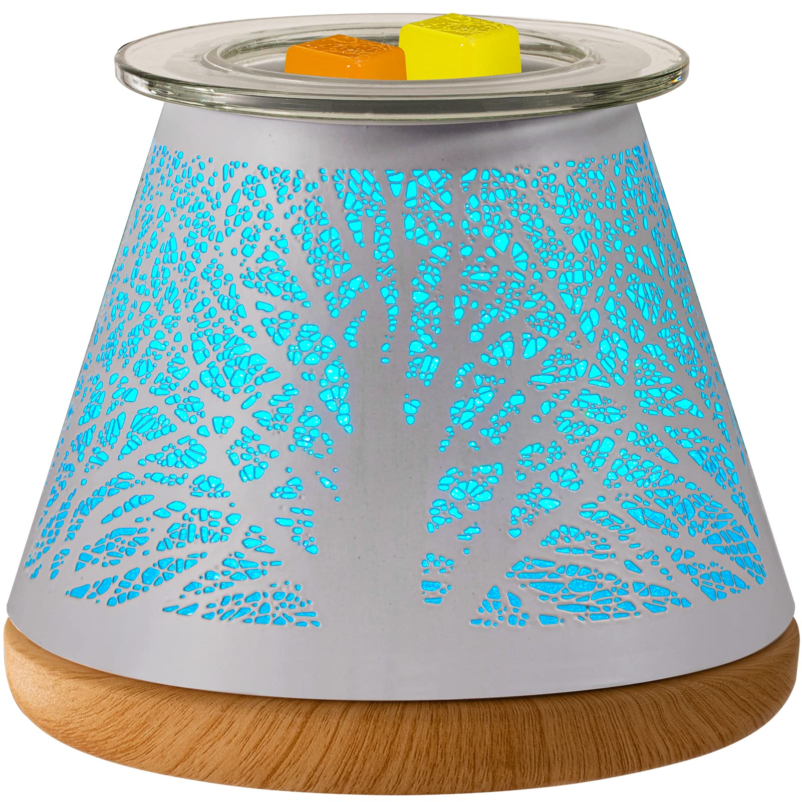 HIEODPRO Wax Melt Warmer with 7 Colors Lighting Changing Wax Burner Candle Warmer for Home Office Gifts Decoration