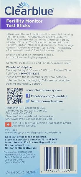 CLEARBLUE FERTILITY MONITOR TEST STICKS, 30 FERTILITY TESTS