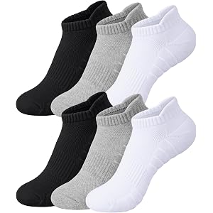 Somaibo Boys Girls Ankle Socks Kids Low Cut Athletic Cotton Sock 6 Pairs | No Show Cushioned Crew Sport Socks for Boys Girls