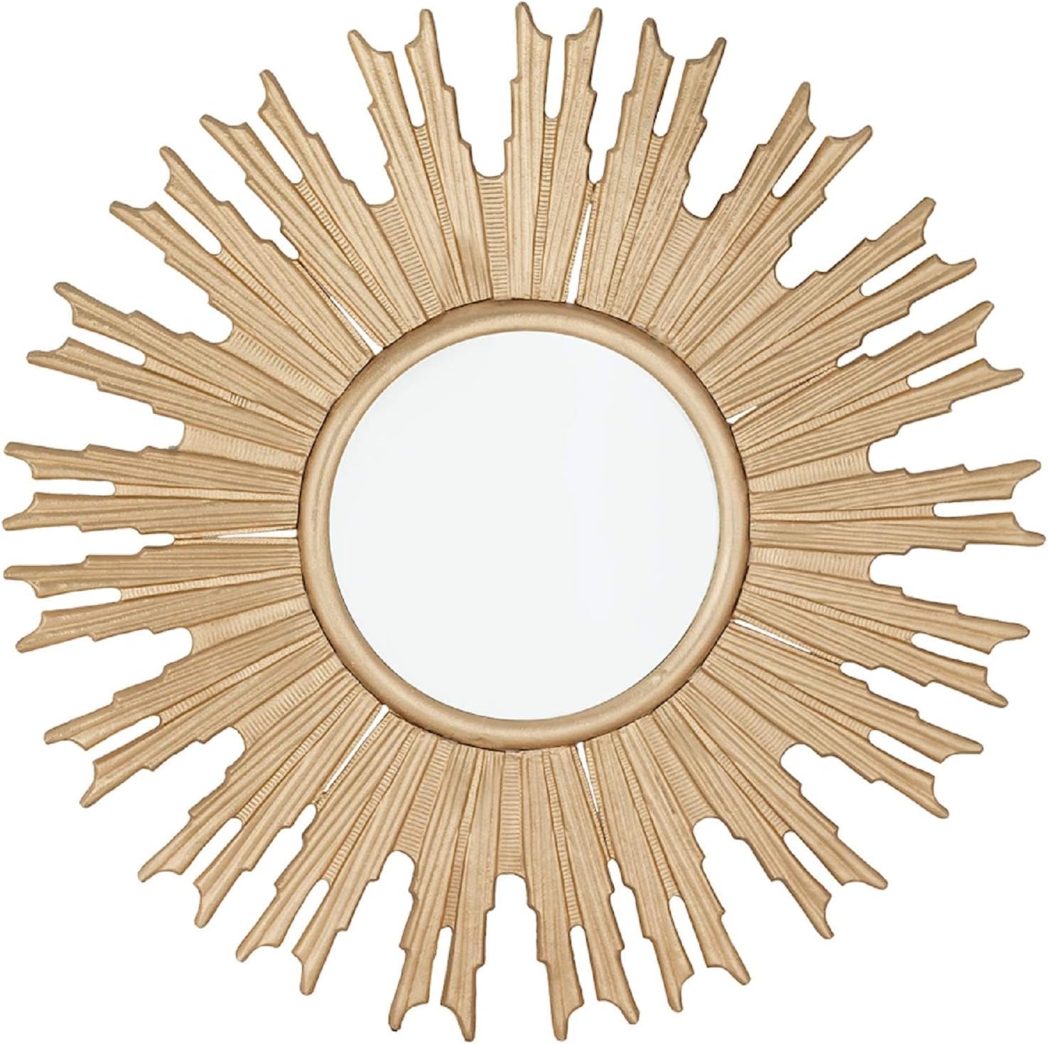 Contemporary Home Living 32” Gold Sunburst Wall Mirror
