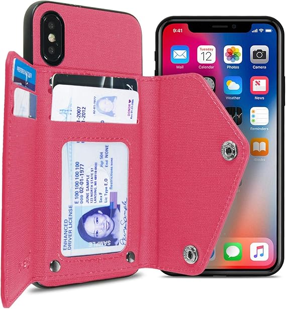 Amazon Com Coveron Iphone Xs Max Wallet Phone Case Pocket Pouch