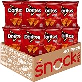 Doritos Flavored Tortilla Chips, Nacho Cheese, 1 Ounce (Pack of 40)