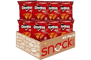 Doritos Flavored Tortilla Chips, Nacho Cheese, 1 Ounce (Pack of 40)