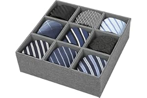 Qozary Belt Organizer - 9 Section Drawer Organizer for Belts Ties, Dresser Organizer for Belt, Belt Organizer for Closet, Tie Organizer for Closet and Drawer, Stylish and Nice Organizing Tray