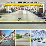 VEVOR 3 Pack 2 Channel Rubber Speed Bump Cable Protector Ramp 11000lbs per Axle view 2