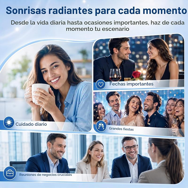 Tiras Blanqueadoras Dientes Sin Sensibilidad Sabor Coco 28 Tiras
