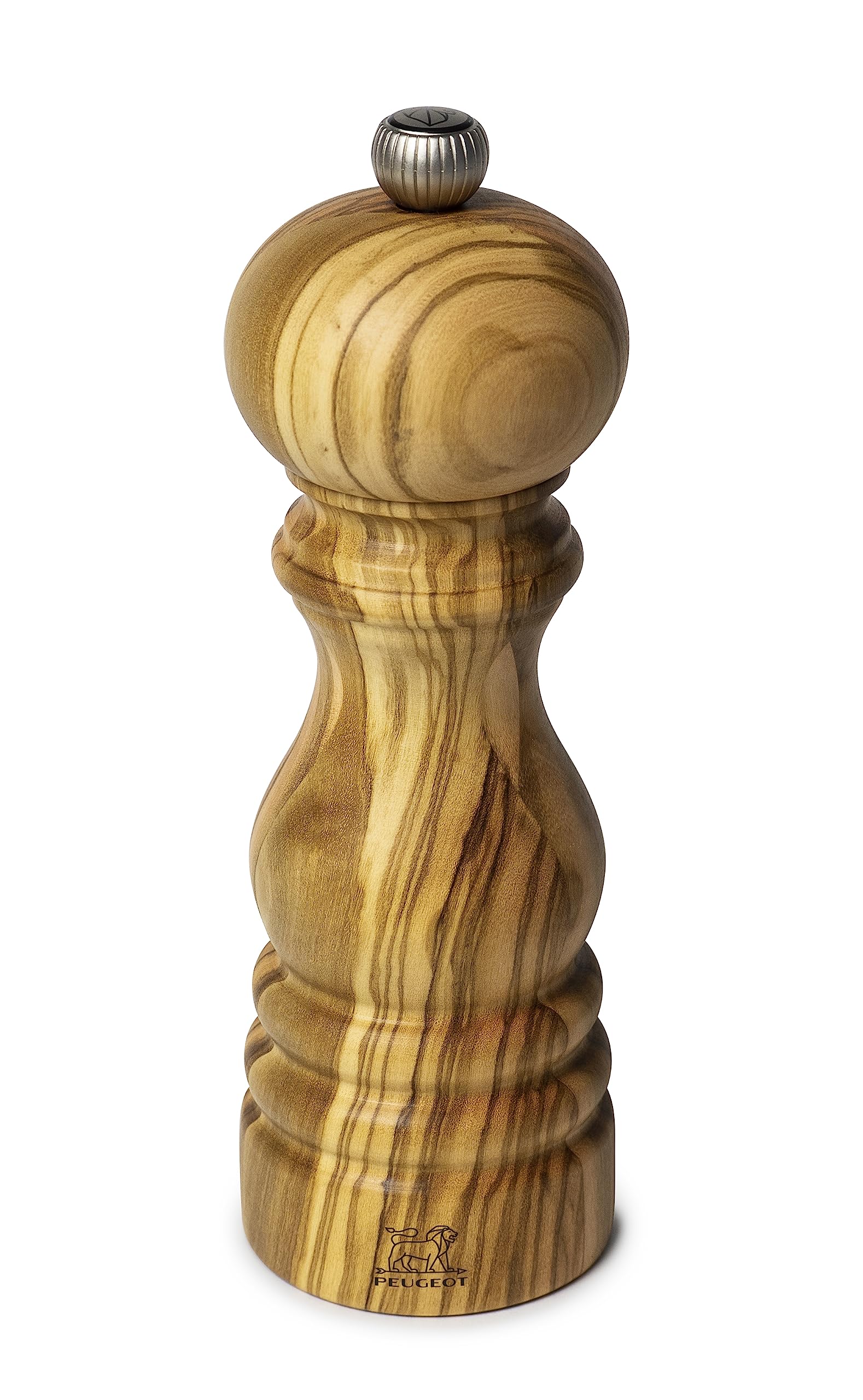 Peugeot- Paris Manual Pepper Mill - Adjustable Grinder - Olive Wood, Olive, 18 cm