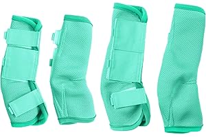 Gallopoff Fly Boots for Horses Set of 4, Non-Slip Horse Fly Boots, Comfy Airflow Mesh, No More Stomping & Horsefly Nuisance Green Full