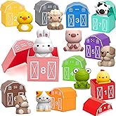 Learning Toys for 1,2,3 Year Old Toddlers, 20Pcs Farm Animals Toys Montessori Counting, Matching & Sorting Fine Motor Games, 