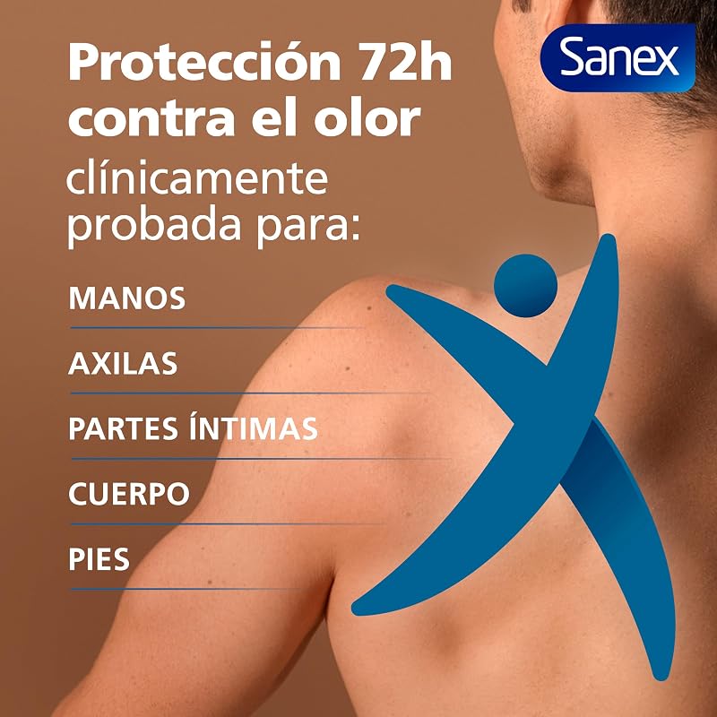 Men Crema Todo el Cuerpo Deo Frescor Total 75ml, Desodorante para Manos, Pies, Axilas, Cuerpo y Zonas Íntimas, 72 h de Protección contra el Olor Clínicamente Probada, Hipoalergénico