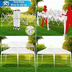 TOOLUCK 10x20 Pop Up Canopy Tent Waterproof Outdoor