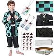 JIZAZIHU Kids Kimono Costume Cosplay Outfits Set Cloak Halloween Uniform Jackets Cape Costume for kids Adult
