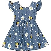 Disney Floral Chambray Skater Dress Newborn to Big Kid Sizes (0-3 Months - 14-16)