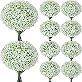 Ovveroche 240 Pcs Baby Breath Artificial Flowers Bulk, Fake White Baby Breath Flowers for Wedding Bouquet Home Party Decor, 11.8 Inch