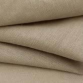 NSGZ Natural Linen Cotton Fabric 1 Yard 61" Wide, Linen Cotton Blend | Breathable 60% Linen 40% Cotton Blend, Durable for Embroidery Tablecloths Sewing, Machine Washable, Softens With Each Wash