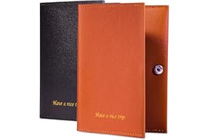 FEILOOM Passport Holder for Travel Passport Wallet Cover Case for Women, Travel Wallet Essentials for Men and Family.Brown& Black