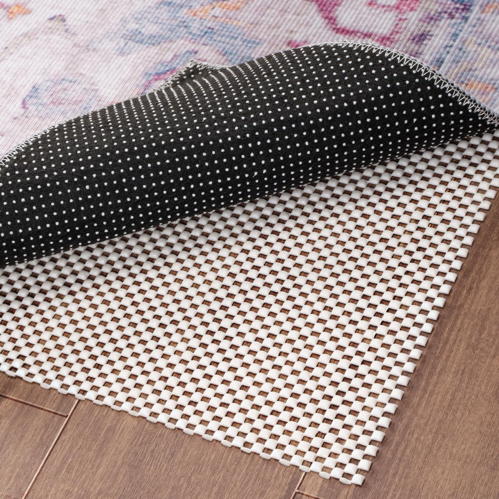 Photo 1 of Aisoso Anti-Slip Rug Pad Grippers Thickened Carpet Mat Under Area Rugs Suitable for Hard Flooring and Tiles Flooring, Keep Your Rug Safe in Place, 2 x 3 Feet