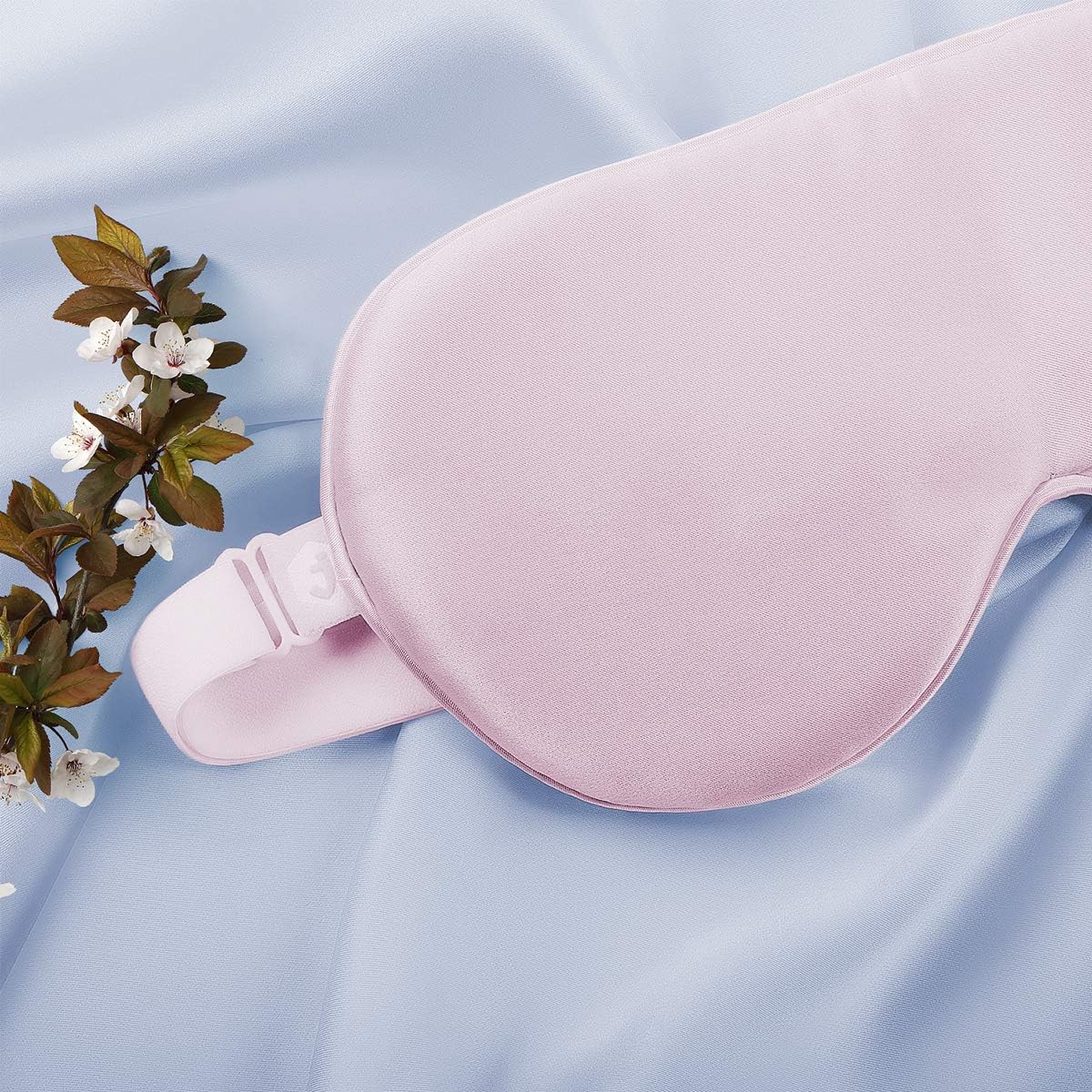 Natural Silk Sleep Mask, Super-Smooth & Soft Eye Mask with Adjustable Strap, Blindfold, Perfect Blocks Light, Pressure Free for A Full Night's Sleep (Pink): Health & Personal Care
