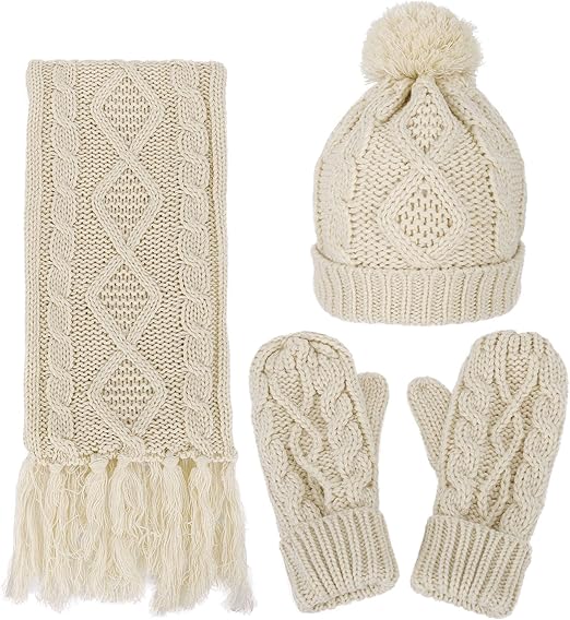 womens hat gloves scarf set