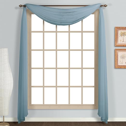 Amazon Com United Curtain Monte Carlo Scarf Curtain 59 X 144