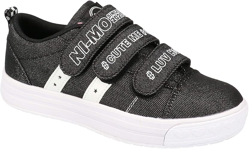 Amazon ムーンスター ニーモ キッズスニーカー Nm J006 Ni Mo ブラック サックス 21 0cm 24 0cm 2e 抗菌 防臭 コートタイプ 女の子 子供靴 Moonstar ムーンスター 運動靴 スニーカー