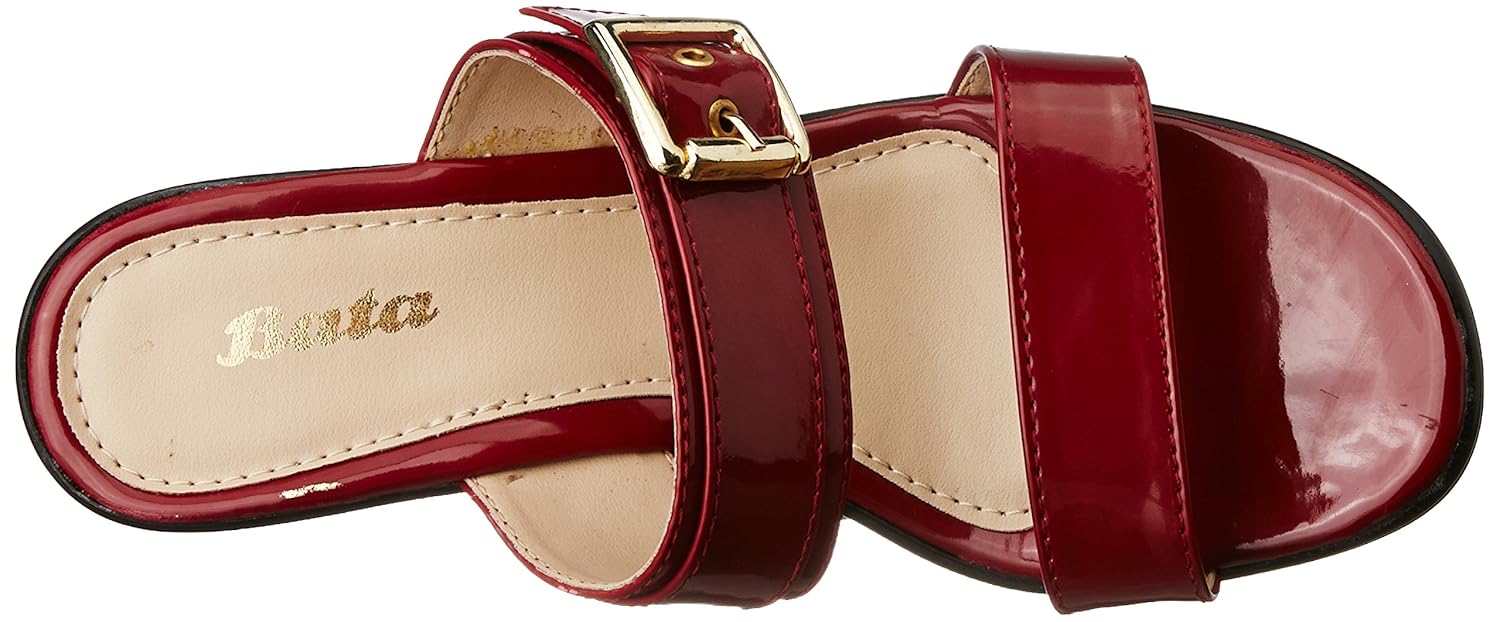 bata women's liza red slippers - 6 uk/india (39 eu)(7715712)