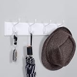 SONGMICS Coat Rack Wall Mounted 4 Dual Hooks White LHR23WT view 9