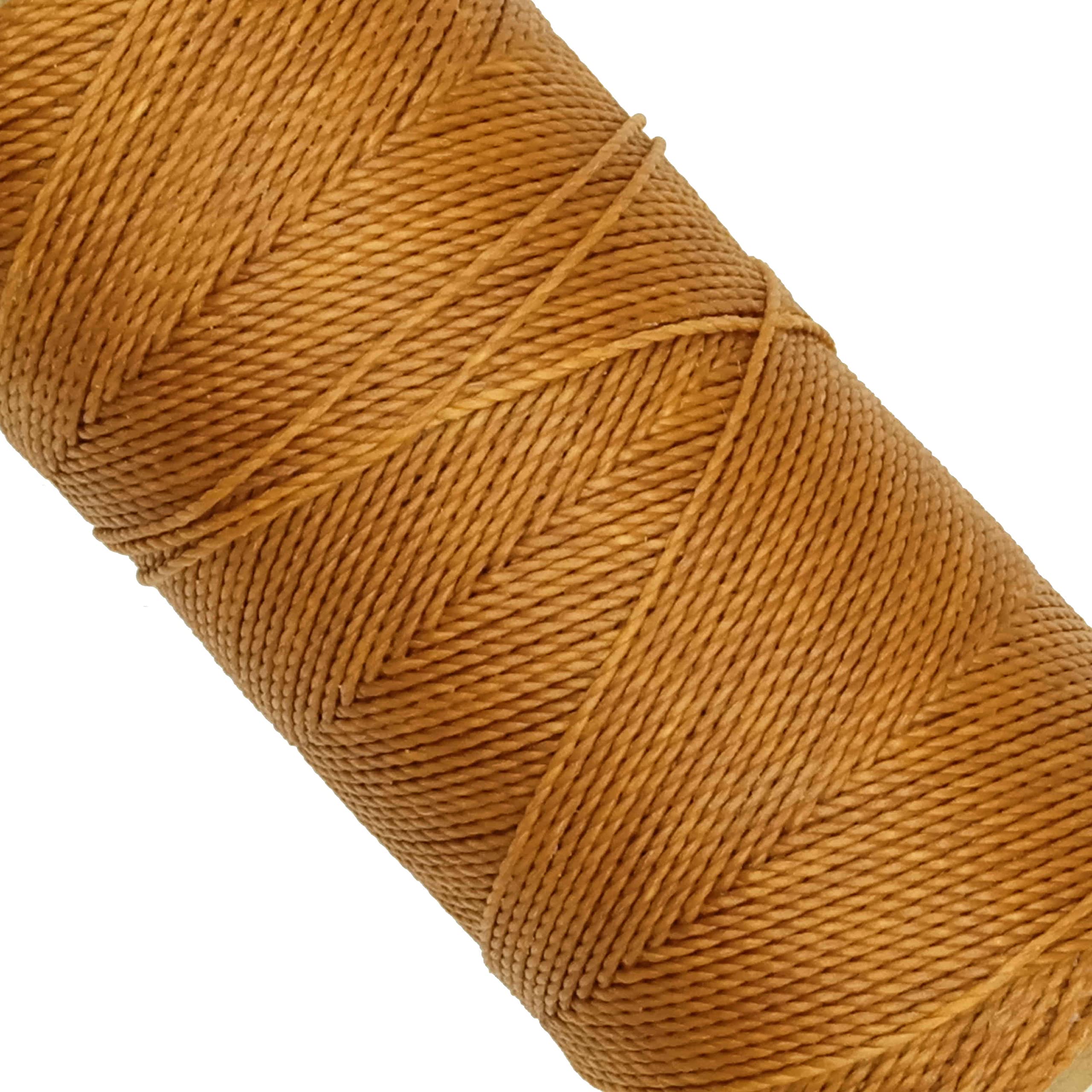 Linhasita Waxed Thread 100 g / 170 m Polyester 1 mm Thick Macrame, 30 Colours Light Brown