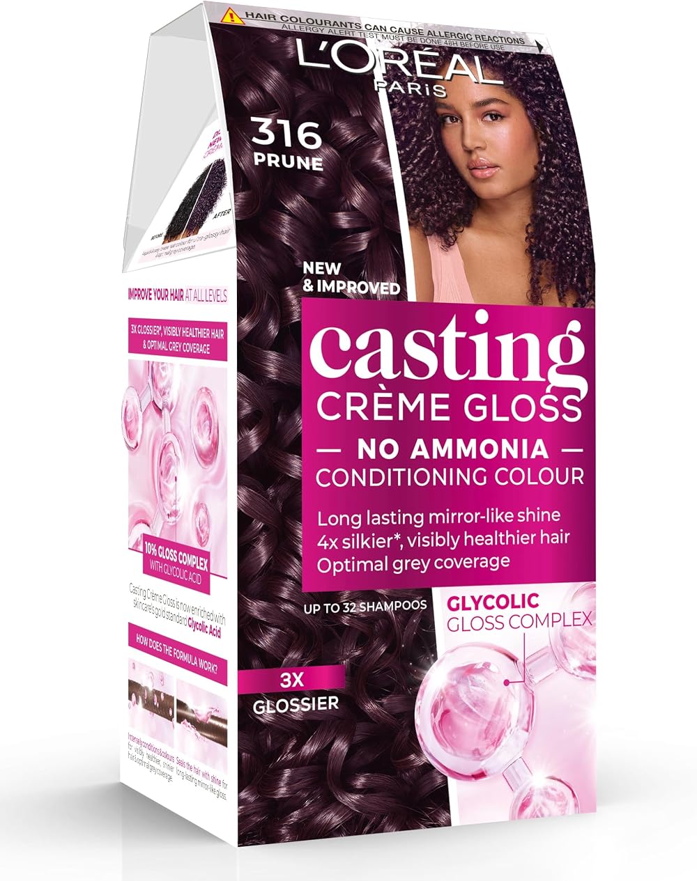 L'Oréal Casting Crème Gloss Prune 316 Semi-Permanent No-Ammonia 32 Washes