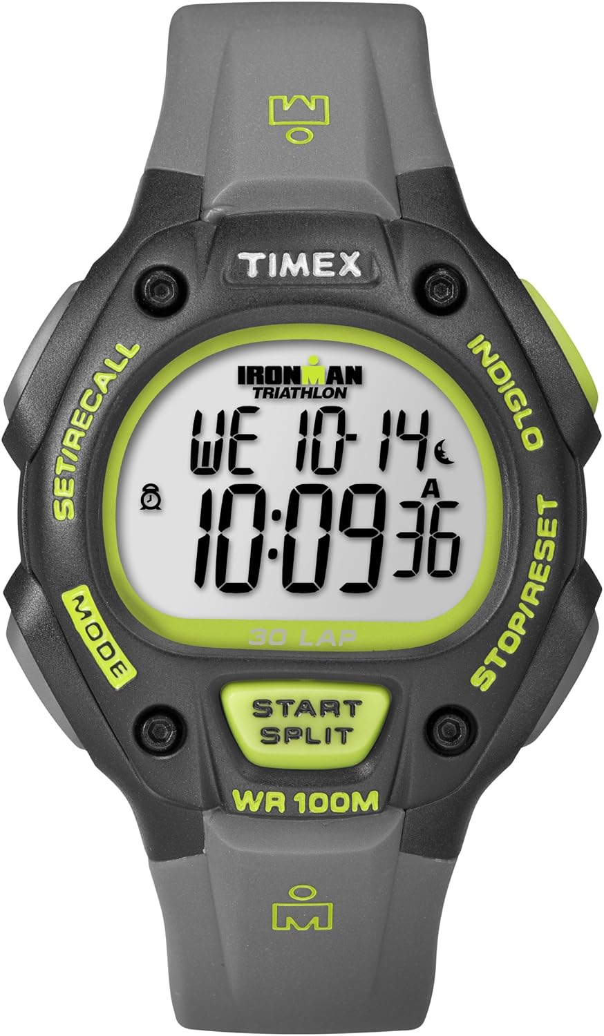 Timex Men's T5K692GP Ironman Traditional 30-Lap Full-Size Black Green Resin  Strap Watch: Amazon.ca: Watches