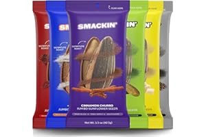 SMACKIN' Sunflower Seeds | Roasted Jumbo Sunflower Seeds | 6 Flavor Sampler Pack | 1.5 Ounce Flavored Sunflower Seeds | Small-Batch, American Made Sunflower Seeds | Keto Snacks (Variety)