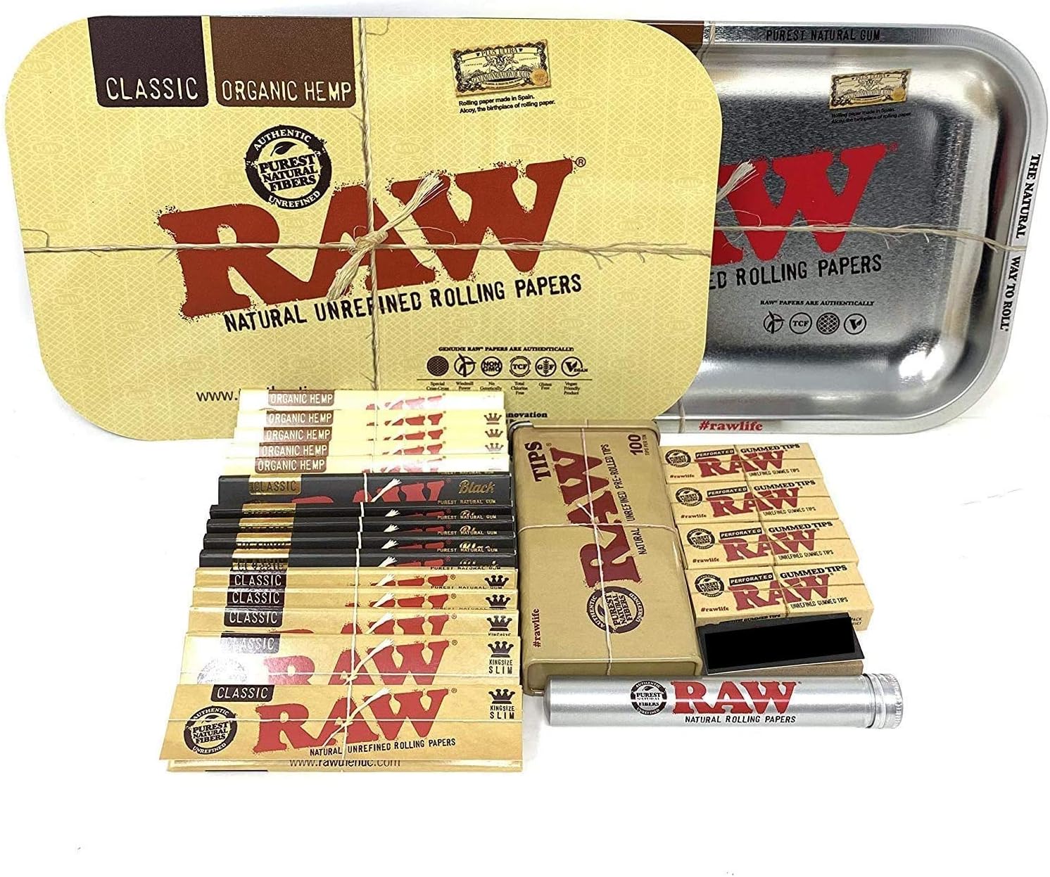 Reds Exclusive RAW Metallic Silver Tray Set with Magnetic Cover