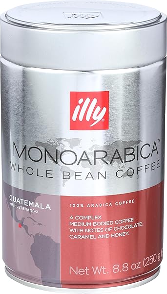 ILLY CAFFE SINGLE ORIGIN WHOLE BEAN COFFEE GUATEMAL, 8.8 OZ