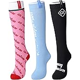 GemRebel Horse Riding Socks for Women 3 Pack Equestrian Knee High Moisture-Wicking Athletic Socks
