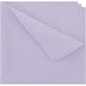 Yultfotz Men’s Solid Cotton-Linen Pocket Square – 11.8 × 11.8 Inch Suit Handkerchief
