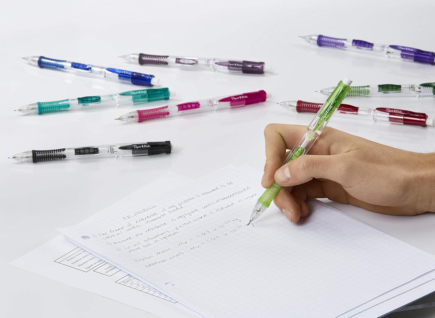Paper Mate Clearpoint Mechanical Pencil, 0.7 mm, Assorted, Refillable, 10-pack : Office Products