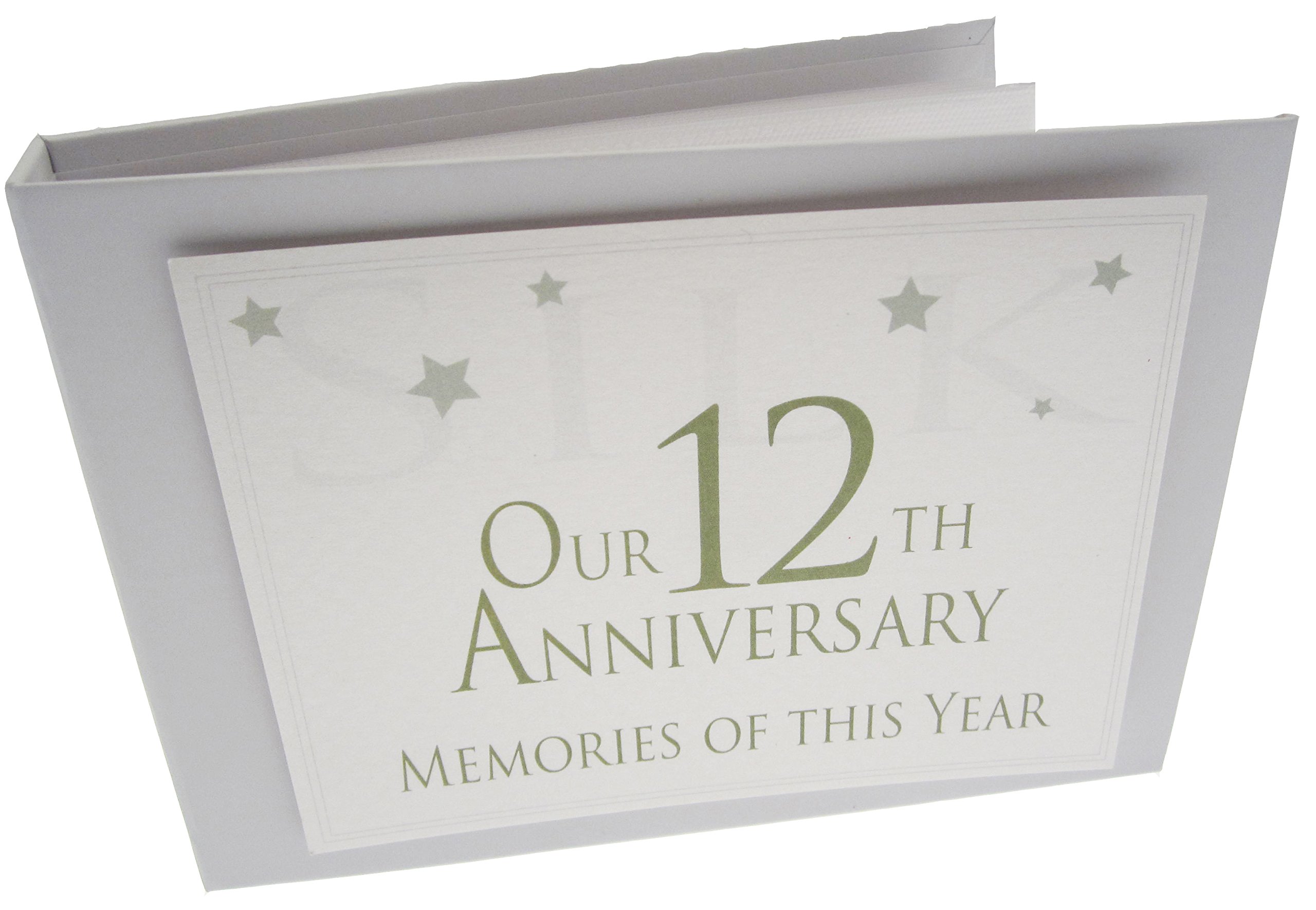 WHITE COTTON CARDS Range, Silk On Our 12th Anniversary Memories of This Year, Tiny Value Album, (Code TVAW12)