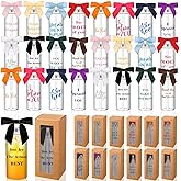 Skylety 24 Sets Valentine Day Gifts for Coworkers Employee Appreciation Plastic Cups with Lids Straw and Twist Bow Bulk Client Gifts 14oz Reusable Tumbler for Team Volunteer Staff Ma Pa Pt Week