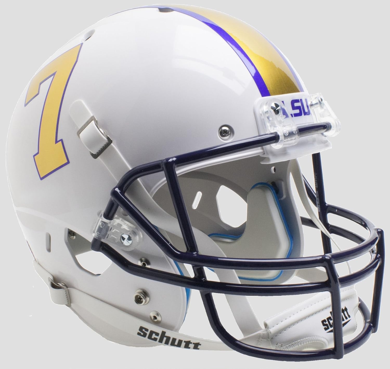 NCAA LSU Tigers Replica XP Helmet - Alternate 2 (White) : Sports Related Collectible Mini Helmets : Sports & Outdoors