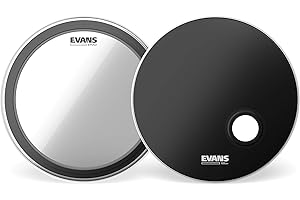 Evans EMAD System Pack, 22” (2pc) – Includes Batter Bass Drumhead and Resonant Drumhead -Externally Mounted Adjustable Damping System Allows Player to Adjust Attack and Focus Without Removing Drumhead