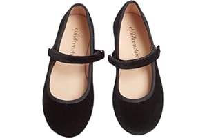 Childrenchic Mary Jane Shoes for Girls – Classic & Comfortable Dress Shoes for Toddlers & Kids – Perfect Flats for School, Play, and Special Occasions (Velvet)