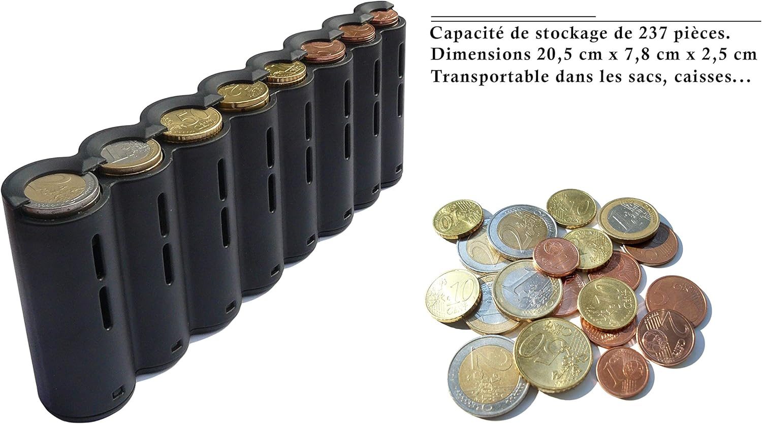 bus Distributeur et trieur de pièces à 8 compartiments pour tous les types de pièces euro Wokkom